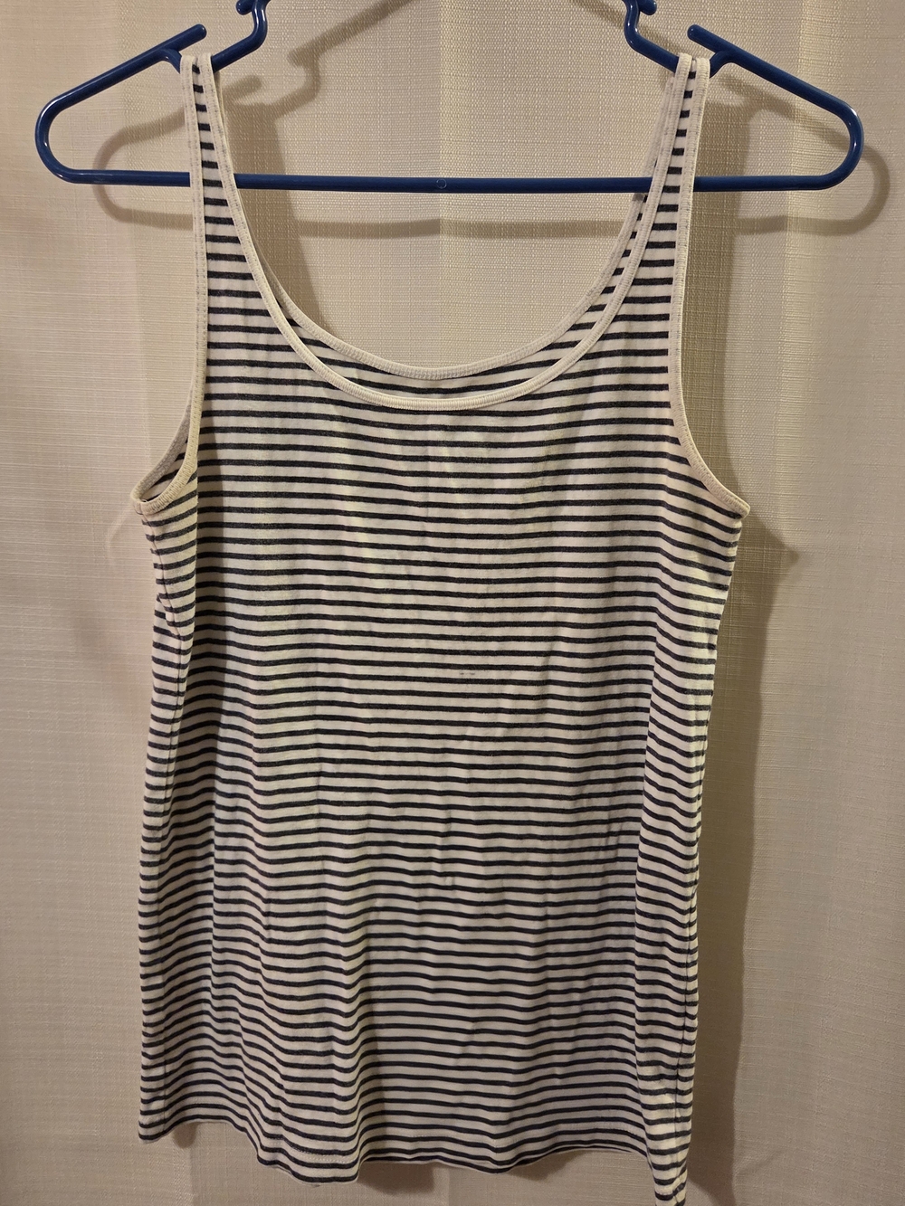 Massini Black and White Striped Tank Top